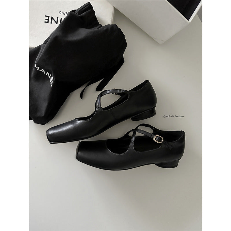 Damen Ballerinas Leopardenmuster Elegante Schuhe mit Riemen