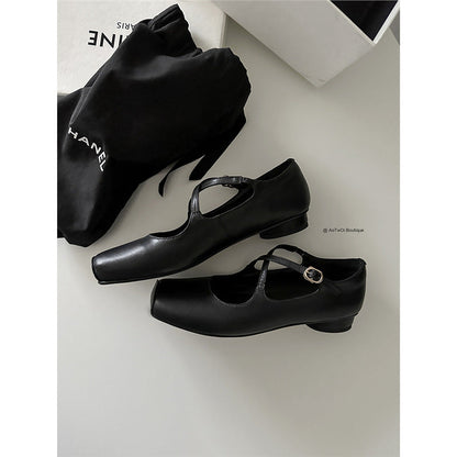 Damen Ballerinas Leopardenmuster Elegante Schuhe mit Riemen