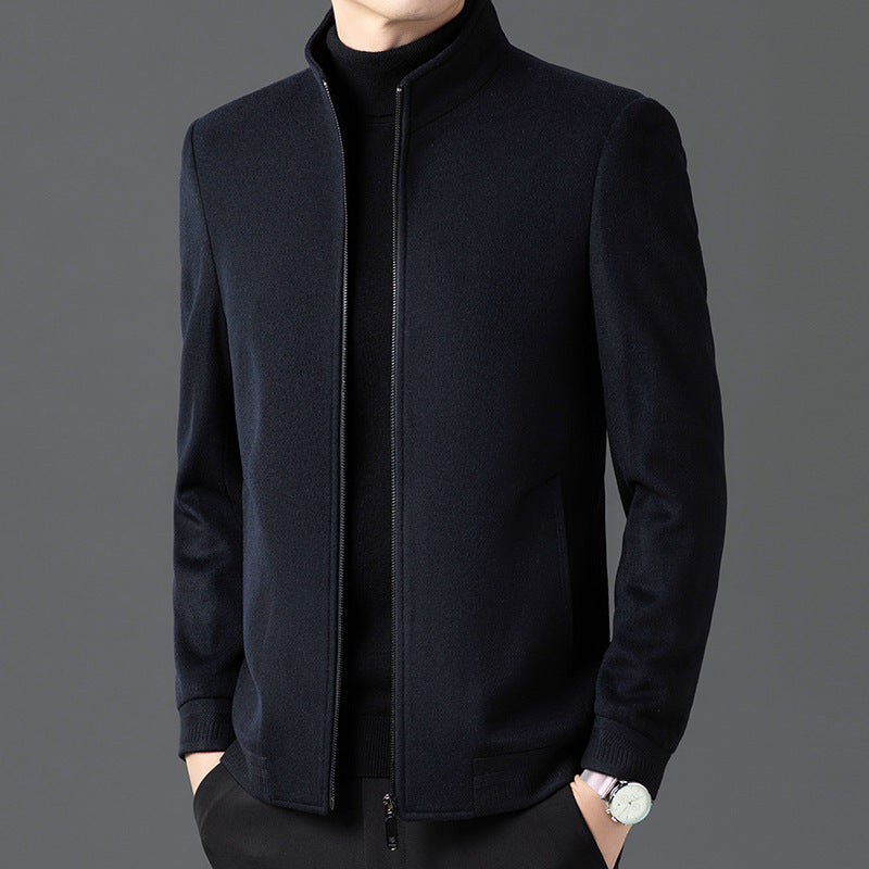 Herren Elegante Jacke Hochgeschlossen Kragen Slim Fit