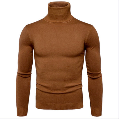 Herren Strickpullover Slim Fit Hochkragen Modern