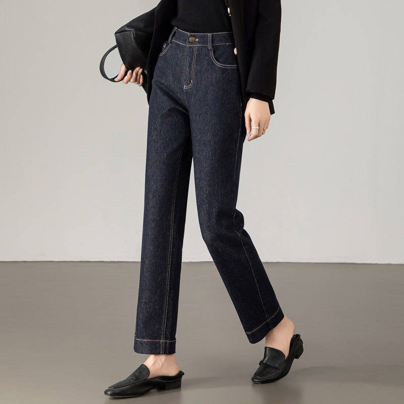 Damen Hose Hochgeschnitten Slim Fit Stoffhose - BerlinGlamour