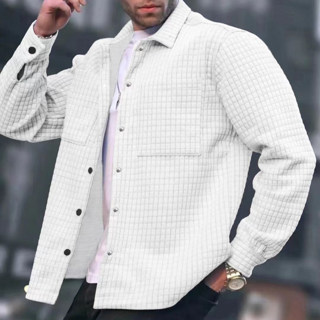 Herren Overshirt Jacke Strukturiert Modern