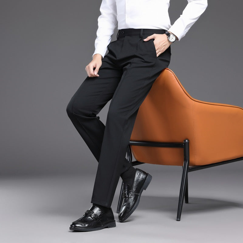 Herren Anzughose Slim Fit Schwarze Hose Mit Taschen - BerlinGlamour