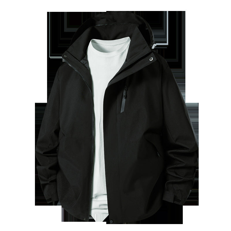 Herren Outdoorjacke Übergangsjacke Wasserdicht Mit Kapuze