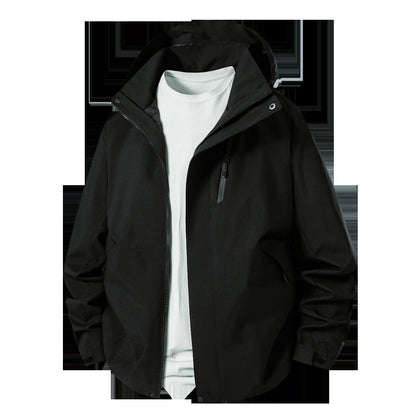 Herren Outdoorjacke Übergangsjacke Wasserdicht Mit Kapuze