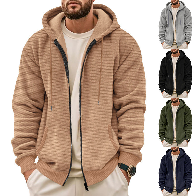 Herren Fleece Hoodie Warm mit Taschen Trendig - BerlinGlamour