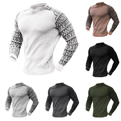 Herren Strickpullover Grafisches Muster Modern - BerlinGlamour