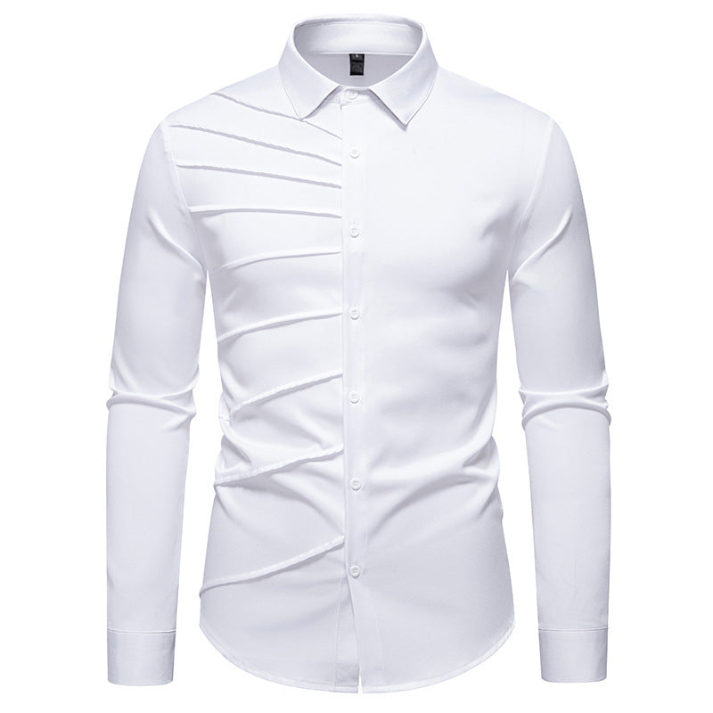 Herren Langarmhemd Rippendesign Modern Berlin Style