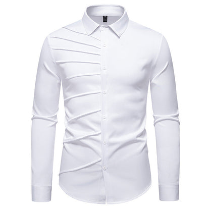 Herren Langarmhemd Rippendesign Modern Berlin Style