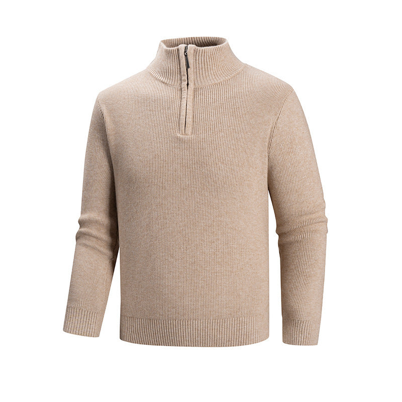 Herren Strickpullover Modern mit Reißverschluss und Muster