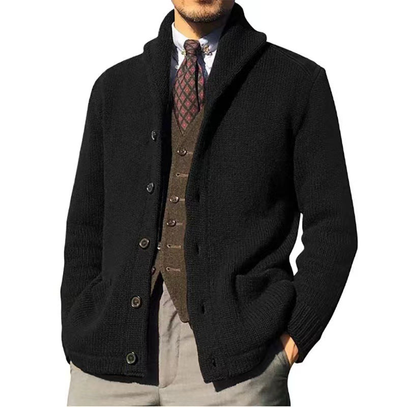 Herren Strickjacke Modern Schalkragen Casual