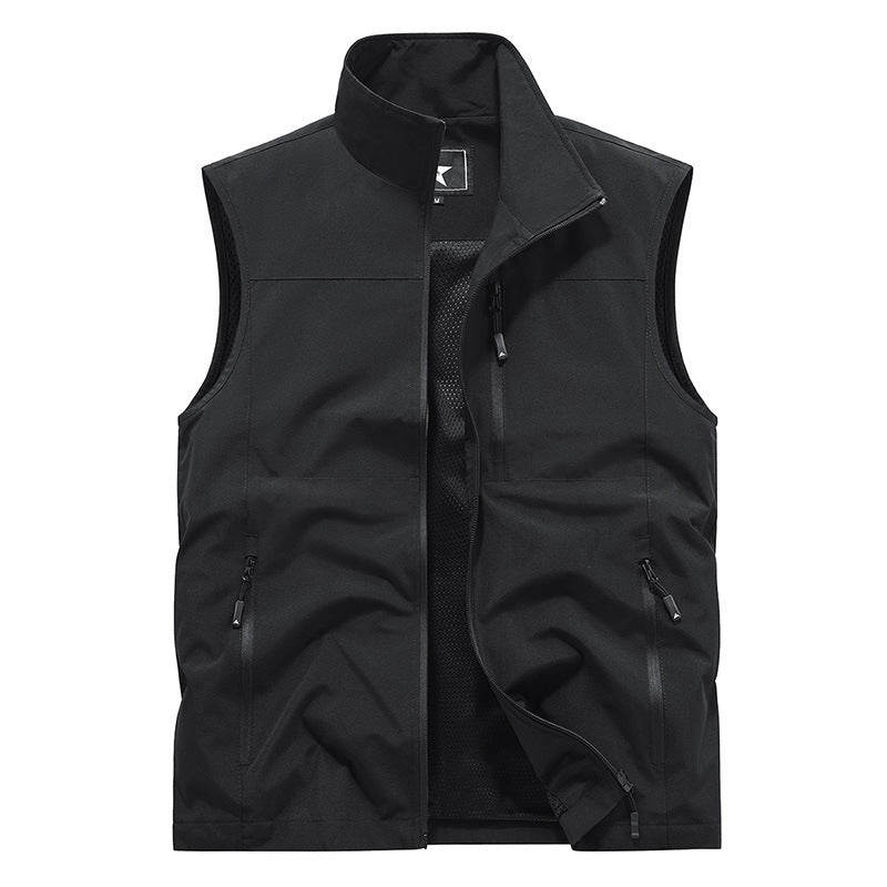 Herren Outdoor-Weste atmungsaktiv mit Taschen Funktionsshirt