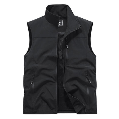 Herren Outdoor-Weste atmungsaktiv mit Taschen Funktionsshirt