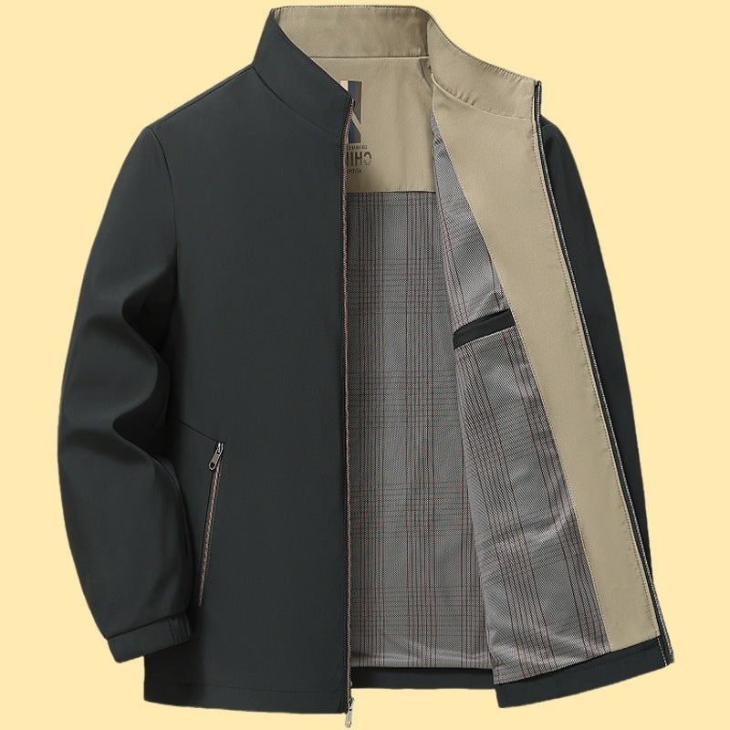 Herren Freizeitjacke Stehkragen Elegant Modern