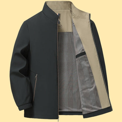 Herren Freizeitjacke Stehkragen Elegant Modern