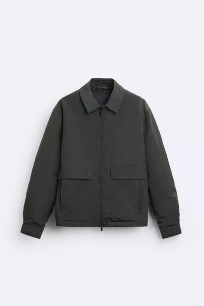 Herren Übergangsjacke Lässig mit Außentaschen Modern
