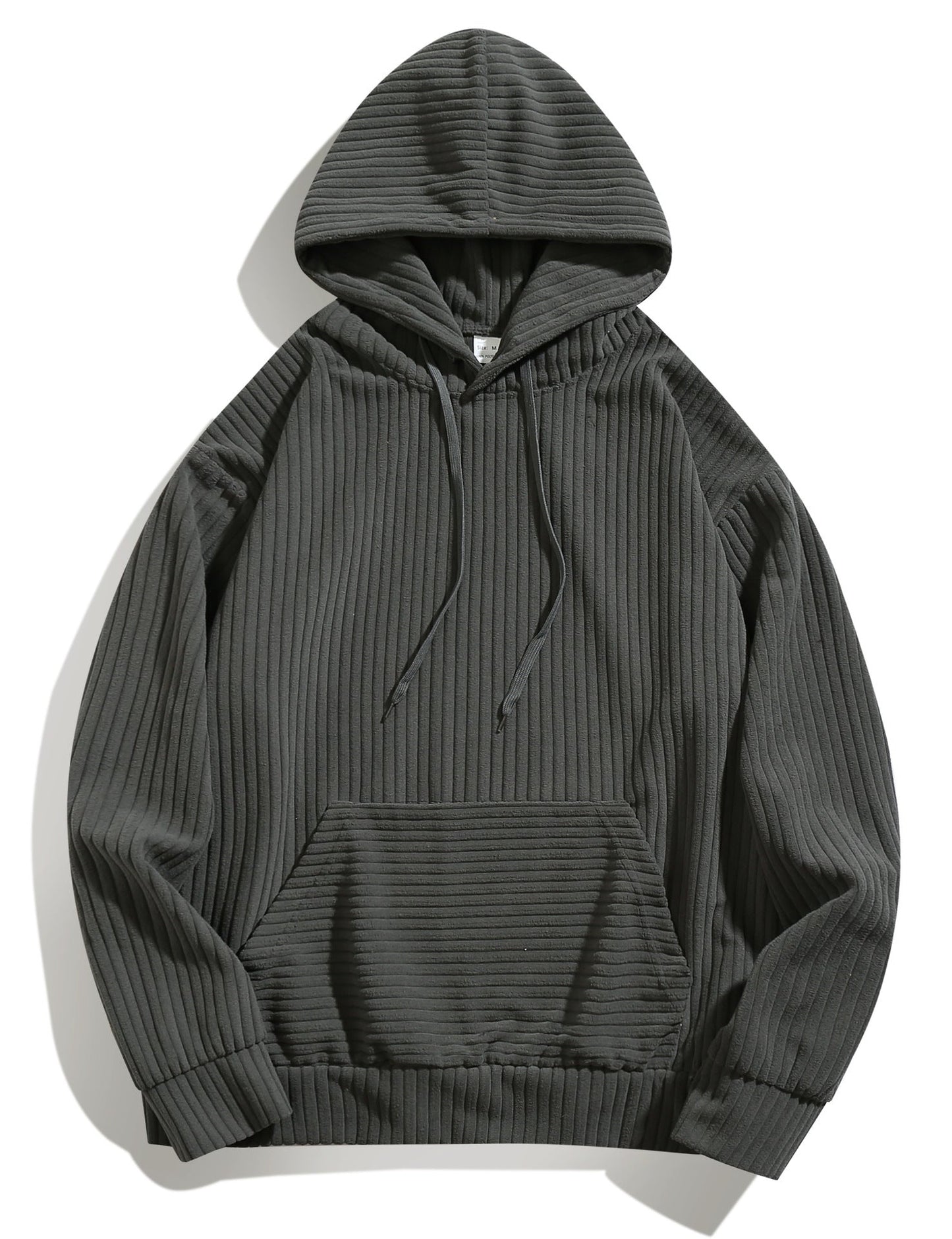Herren lässiger Kapuzenpullover mit geripptem Design und praktischen Taschen Berlin-Glamour.