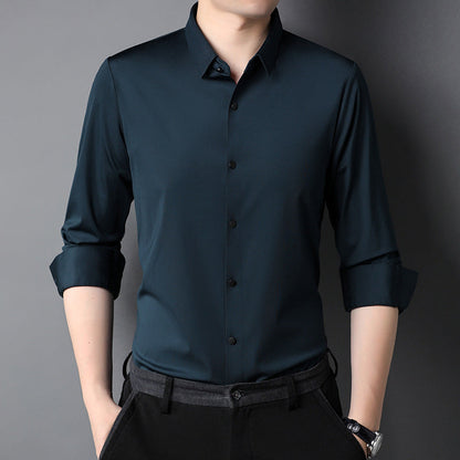 Elegantes Herren Langarmhemd atmungsaktiv Modern Slimfit