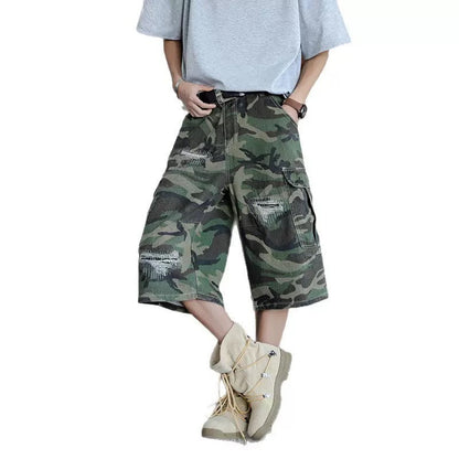 Herren Cargo-Shorts Camouflage Vieltaschig Robust