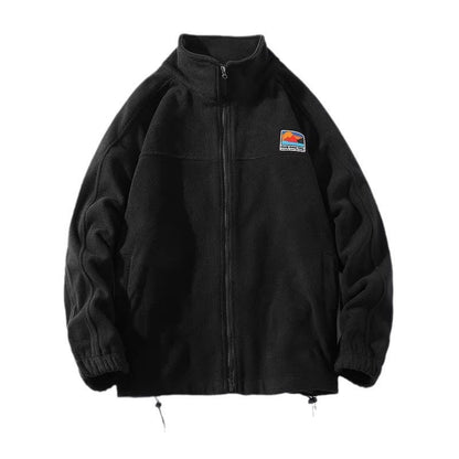Herren Fleecejacke Warm Mit Taschen Hochkragen