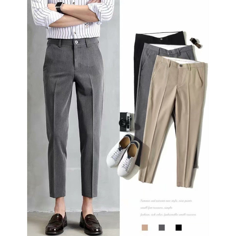 Herren Chino-Hose Elegant Slim Fit Beige - BerlinGlamour