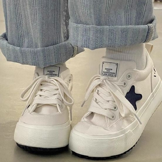 Damen Sneaker Komfortabel Sternenmuster Modisch - BerlinGlamour