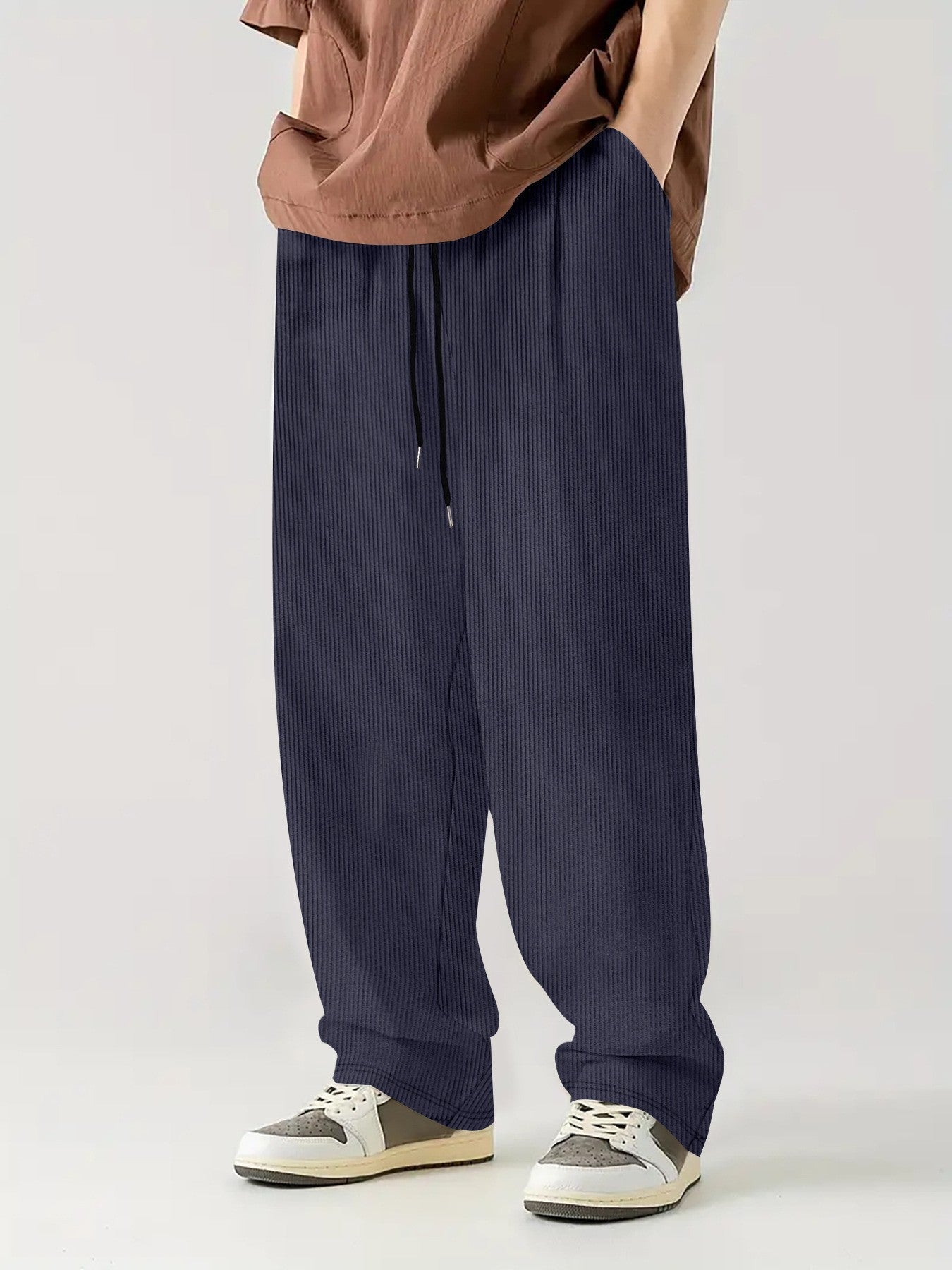 Bequeme Herren Ripp Hose Elastischer Bund Stretch