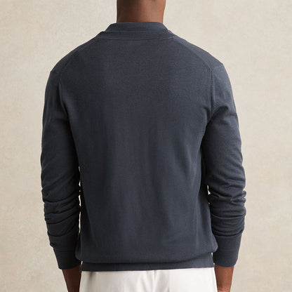 Herren Strickjacke Lässig V-Ausschnitt Knopf Detail Modern