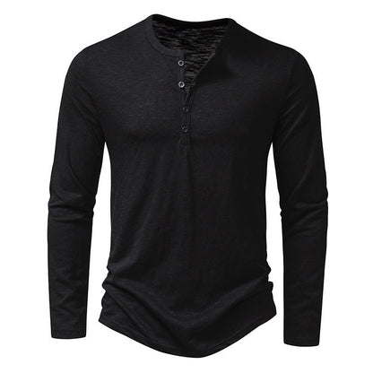 der neue Titel: Langarm-T-Shirt mit Knöpfleiste und modischem Stehkragen BerlinGlamour