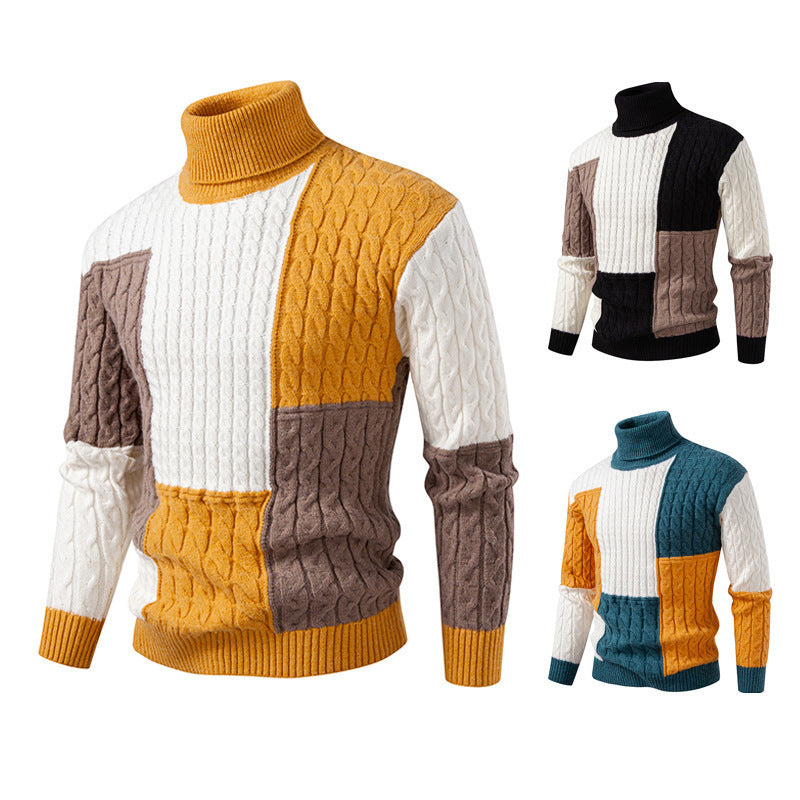 Herren Pullover Rollkragen Modern Strickdesign - BerlinGlamour
