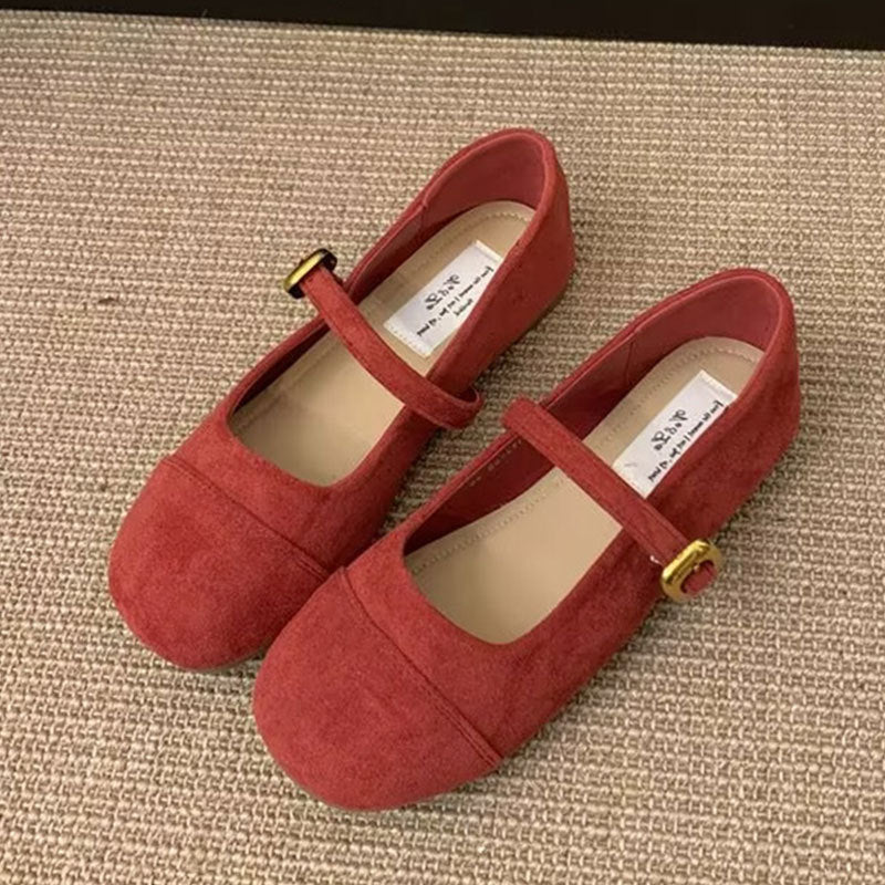 Damen Ballerinas Bequem Riemchen Schuhe Komfort