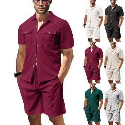 Herren Sakko Kurzärmelig Modern Freizeitjacke