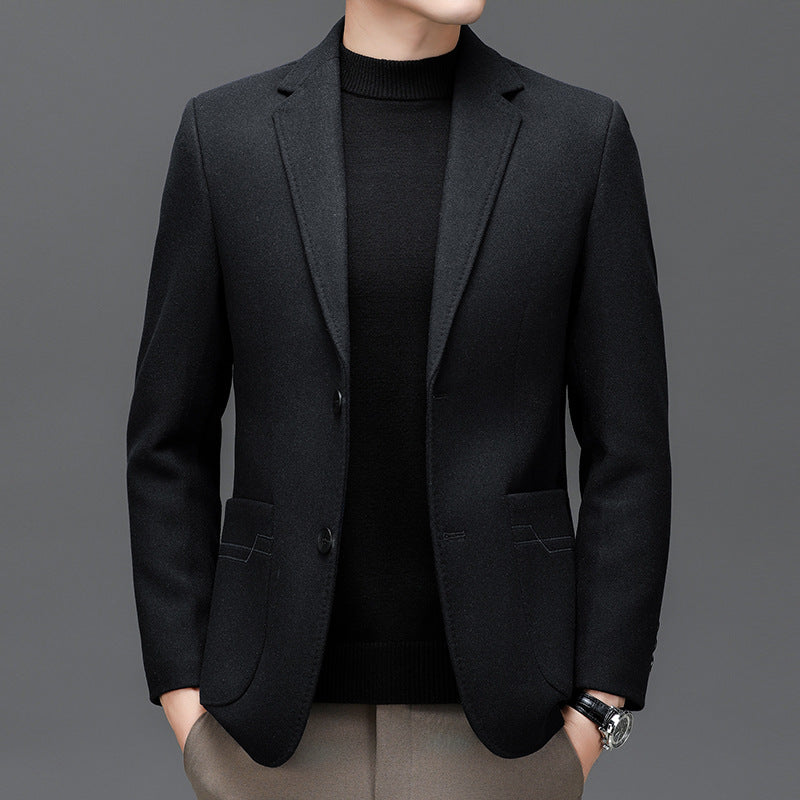 Herren Sakko Modern Slim Fit Elegant Schwarz