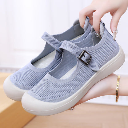 Damen Sportschuhe Slip-On atmungsaktiv mit verstellbarem Riemen