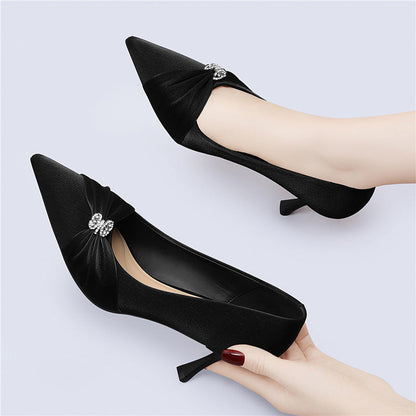 Damen Slingback Pumps Elegante Schmuckdetail High Heel