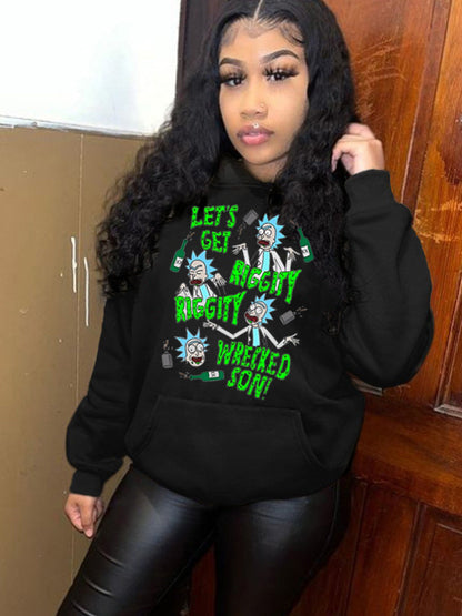 Herren Hoodie Berlin Grafikdesign Trendig Schwarz - BerlinGlamour