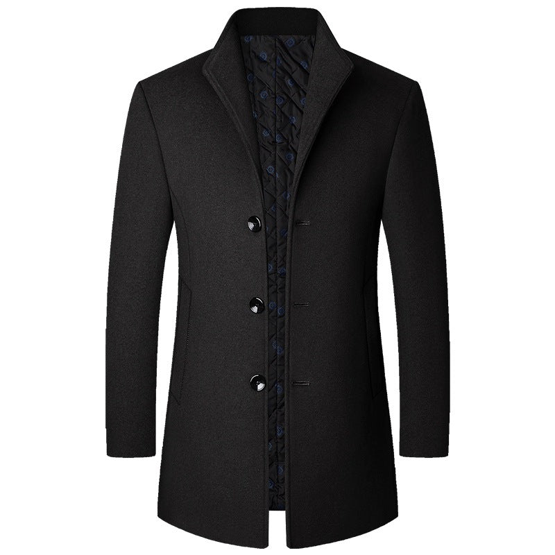 Herren Mantel Luxus Gepolstert Eleganter Winter