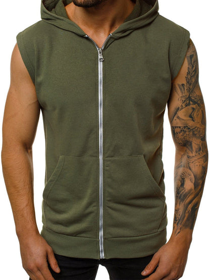 Herren Kapuzenpullover Ärmelloser Sportstyle