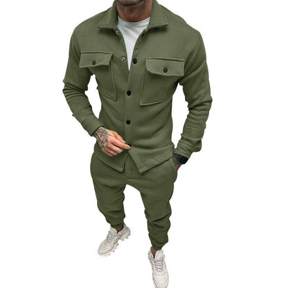 Herren Freizeit-Set Sportlich Casual Mit Taschen