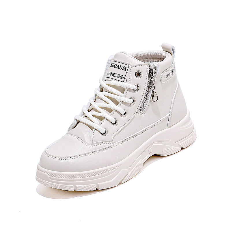 Damen Sneaker High-Top bequem rutschfest Schwarz
