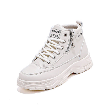 Damen Sneaker High-Top bequem rutschfest Schwarz