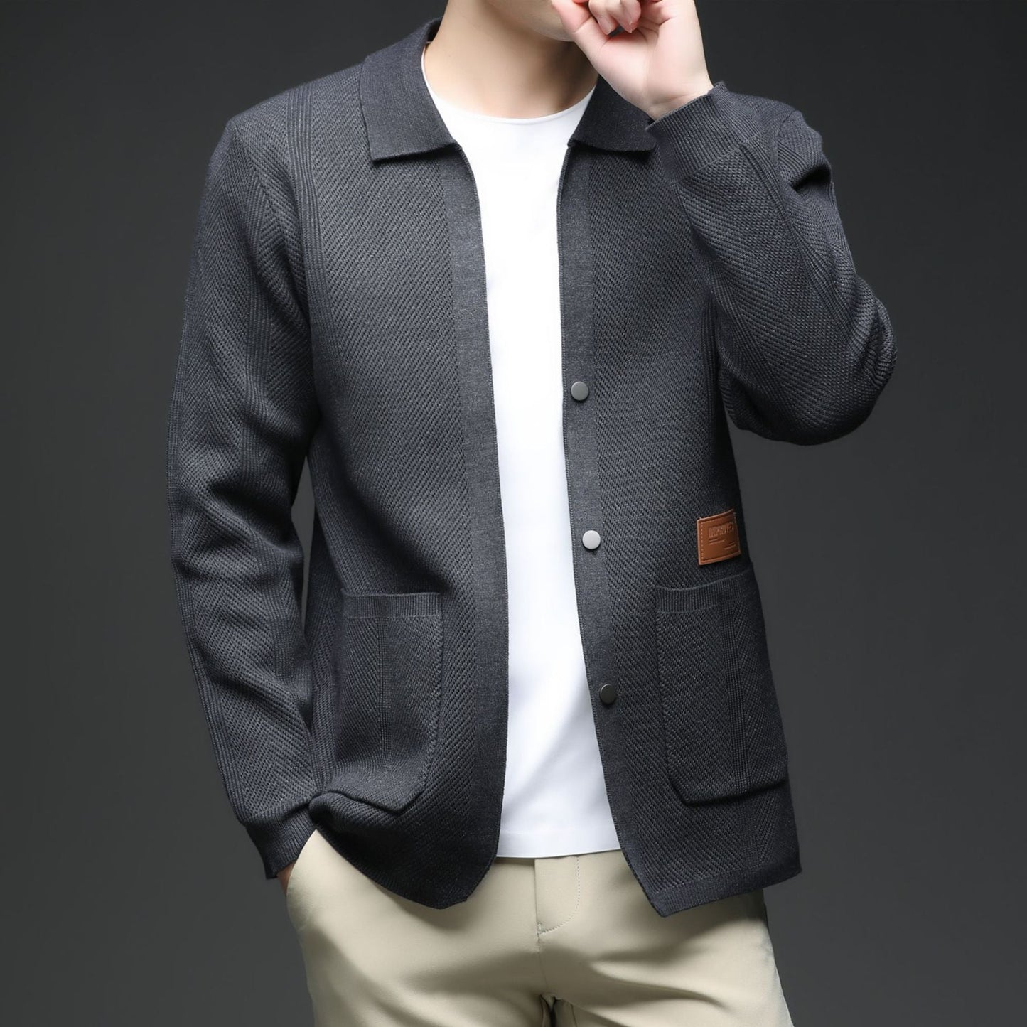 Herren Strickjacke Klassisch Leicht Modisch