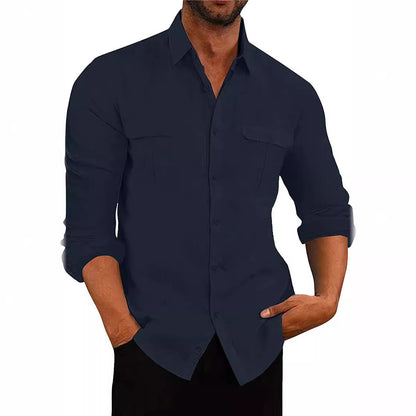 Herren Hemd Modern mit zwei Brusttaschen Slim Fit