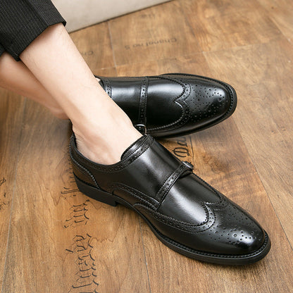 Elegante Damen Schuhe Leder Doppel-Monk Strap Stilettos