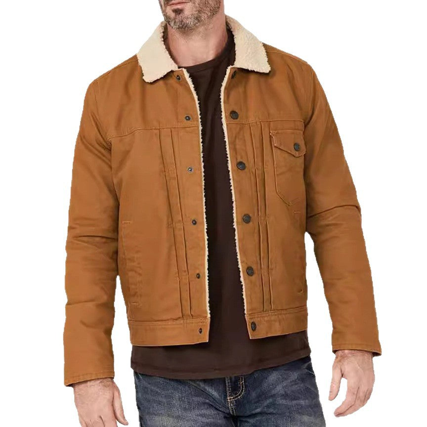 Herren Fleecejacke Kuschelig Stylish mit Druckknöpfen