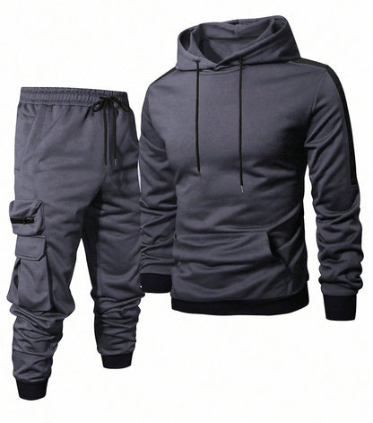 Herren Jogginganzug Komfortabel mit Taschen Sportlich
