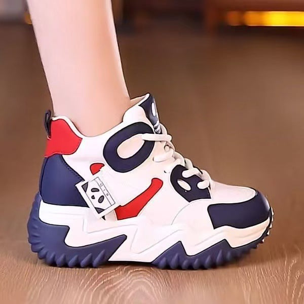 Damen Sneaker High-Top Chunky Sportlich Bequem