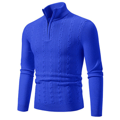 Herren Strickpullover Modern Stehkragen Struktur Optik