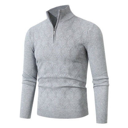 Herren Strickpullover Modern Struktur Muster Schmal