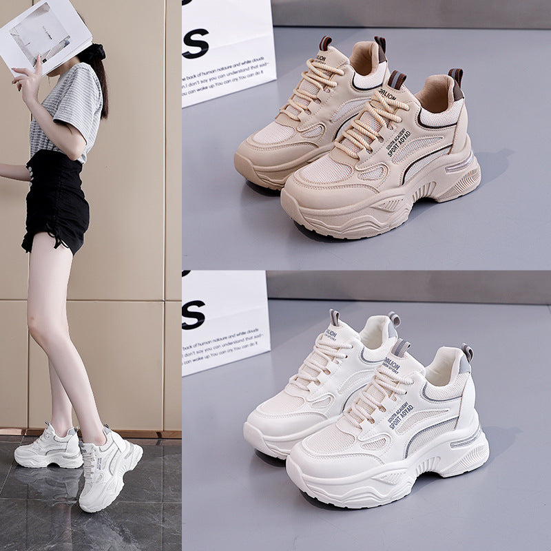 Damen Sneaker PlattformSchuhe atmungsaktiv Modern